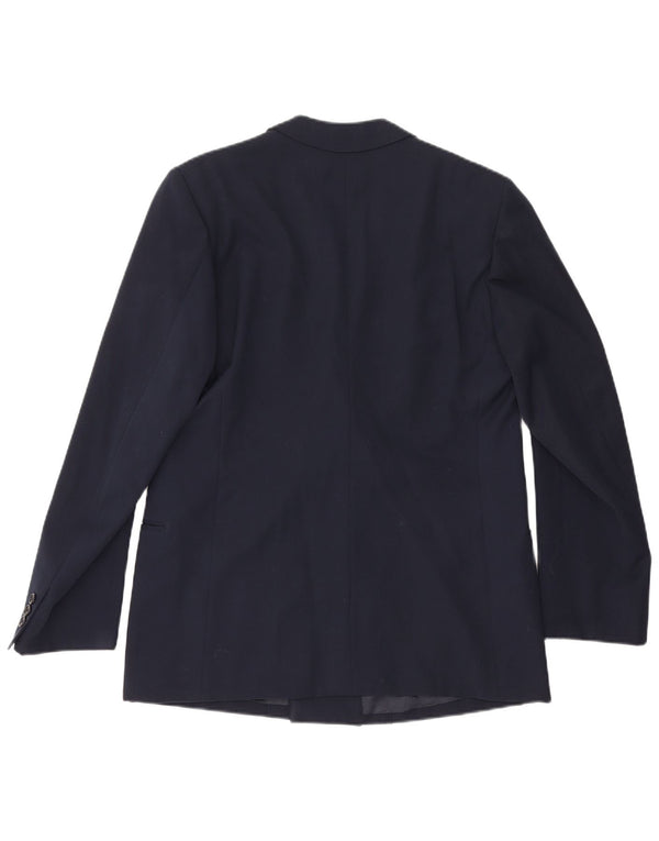 Vintage herre dobbeltradet blazerjakke UK 36 Small Navy Blue
