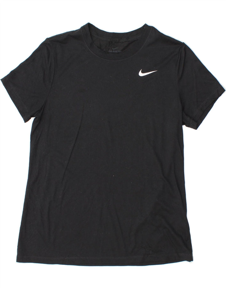 NIKE Womens Dri Fit T-Shirt Top UK 14 Medium Black Polyester Vintage Nike and Second-Hand Nike from Messina Hembry 
