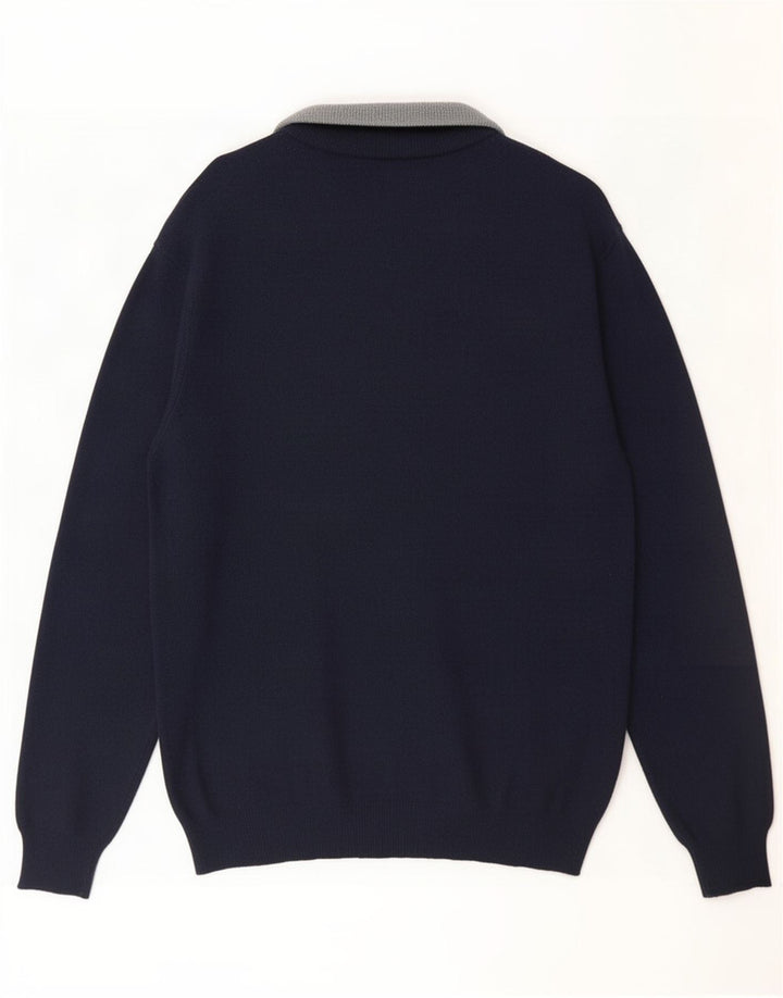 Ellesse Herre cardigan sweater Stor marineblå uld