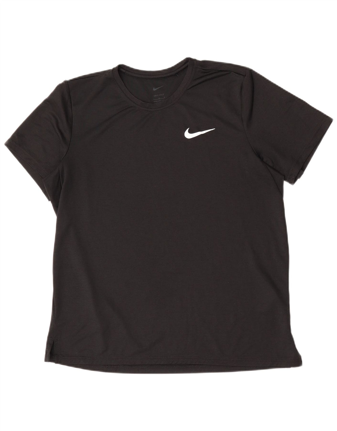 Nike Dri Fit T-shirt top til mænd, stor sort polyester