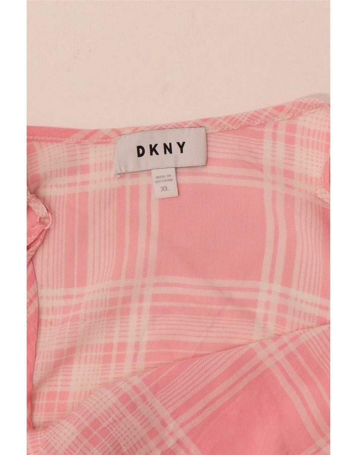 Dkny Dame Cami Top UK 18 XL Pink Check