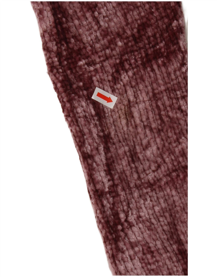 ORVIS Dame V-hals sweater UK 14 Medium Maroon Polyester