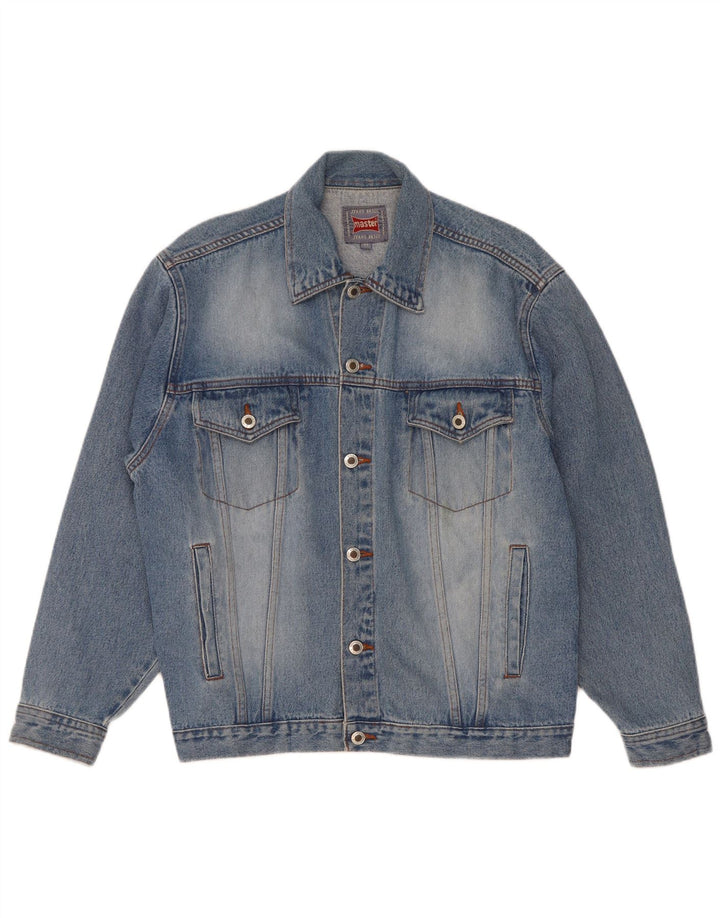 Master Herre denimjakke UK 38 Medium Blue Cotton