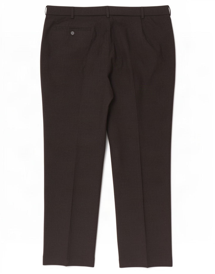 Marks & Spencer Straight Suit Bukser til mænd W42 L33 Sort polyester