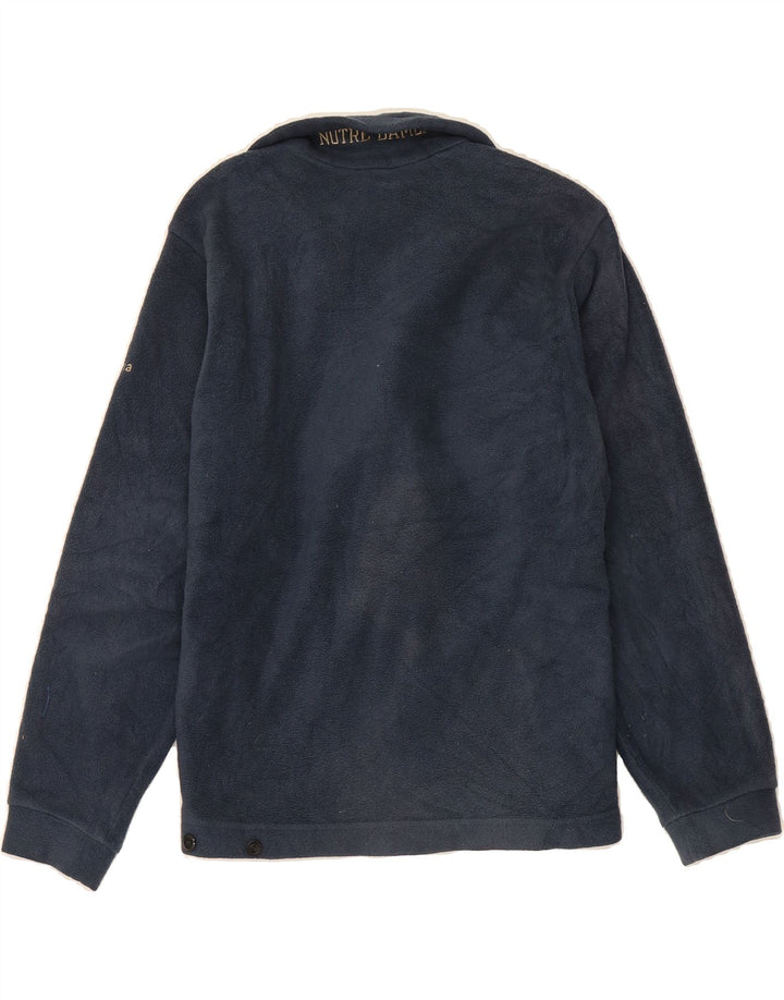 COLUMBIA Boys Graphic Fleece Jacket 14-15 Years Navy Blue Polyester Vintage Columbia and Second-Hand Columbia from Messina Hembry 