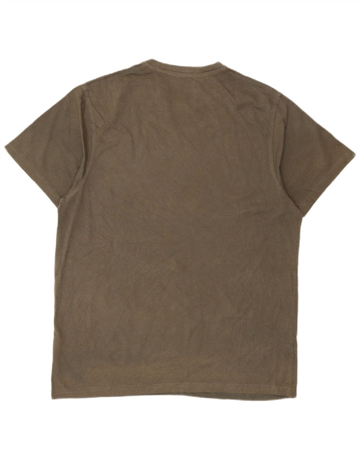 Mountain Warehouse Herre grafisk T-shirt Top Medium Khaki Bomuld