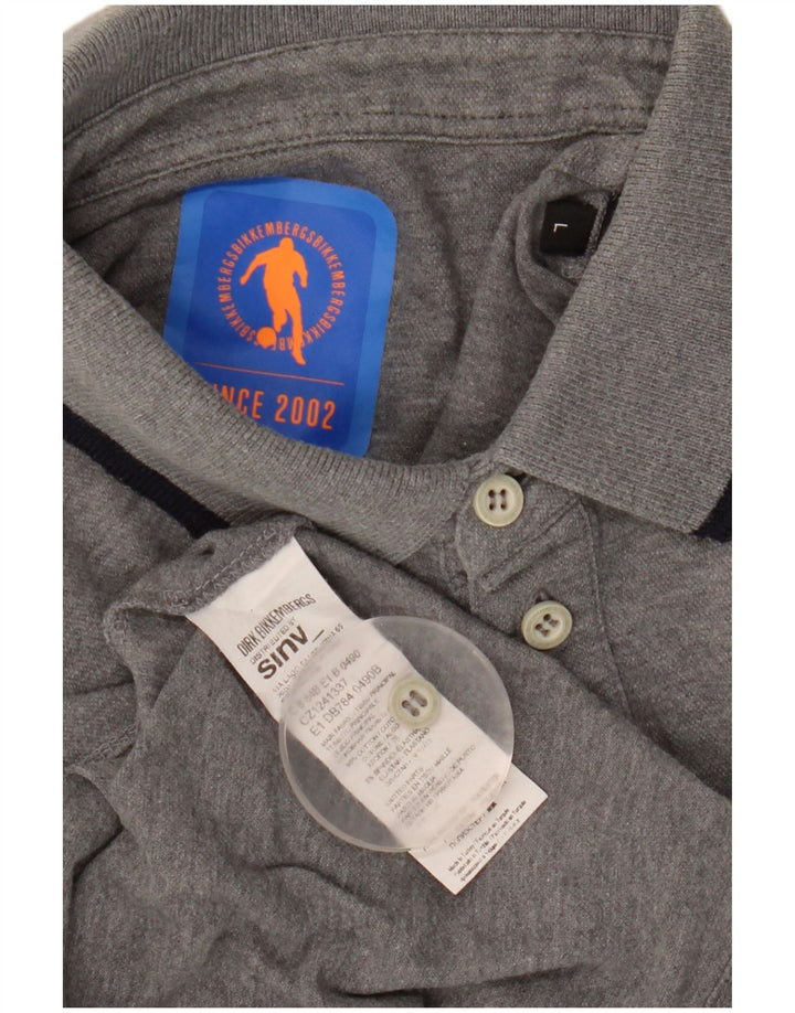 Bikkembergs Herre Polo Shirt Stor Grå Bomuld