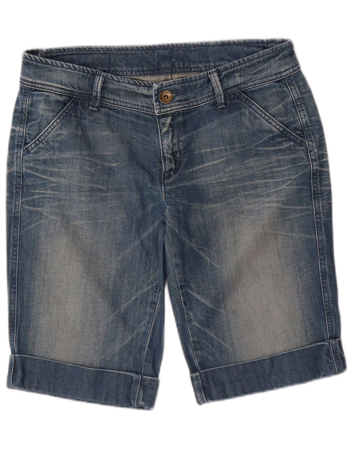 BENETTON Dame denim Shorts IT 44 Medium W32 Blå