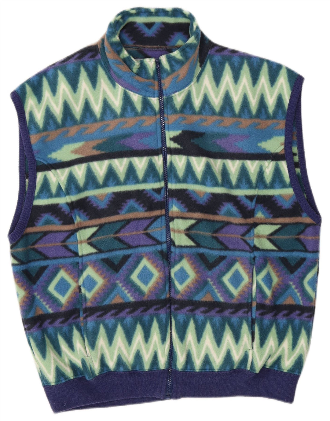 Sevres Herre Fleece Gilet Lille flerfarvet geometrisk polyester
