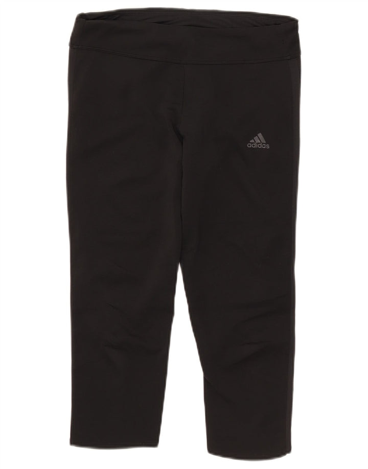 Adidas Womens Climacool Capri Leggings UK 8/10 Small Black Polyester