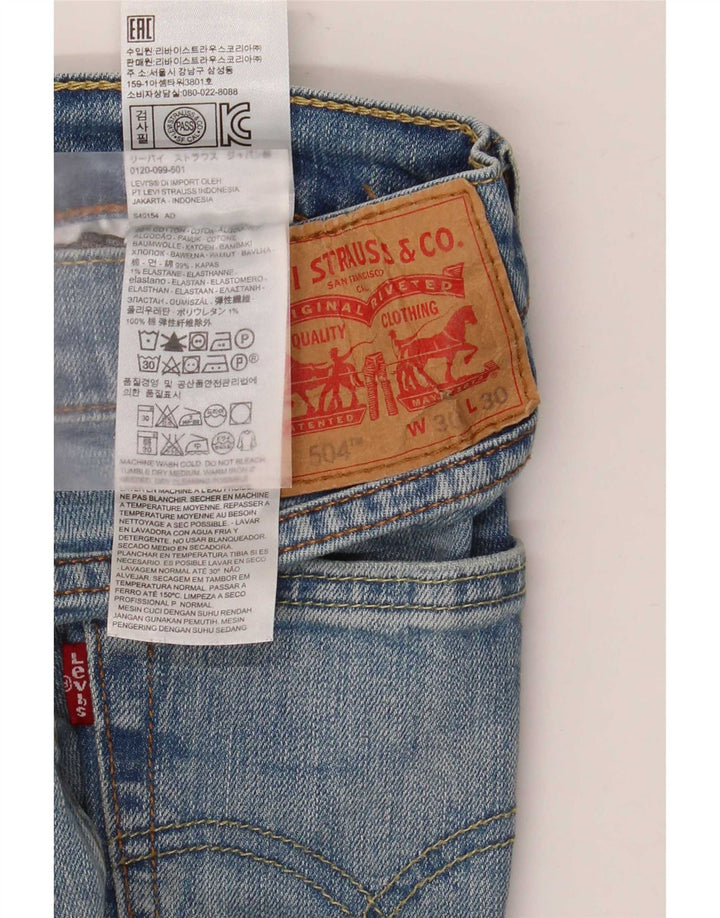 Levi's Herre 504 Straight Jeans W30 L30 Blå Bomuld
