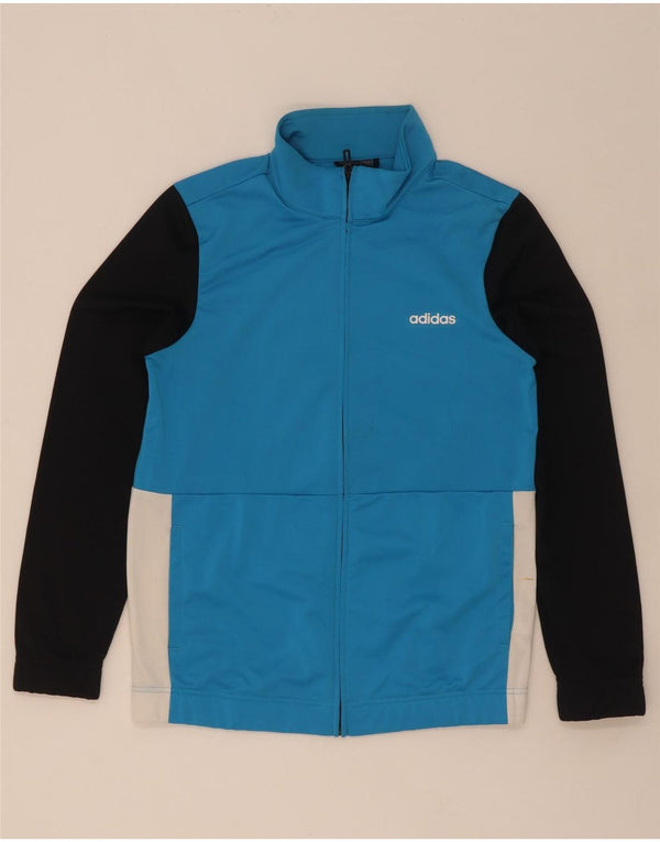 Adidas træningsdragt topjakke til kvinder UK 12/14 Medium Blue Colourblock