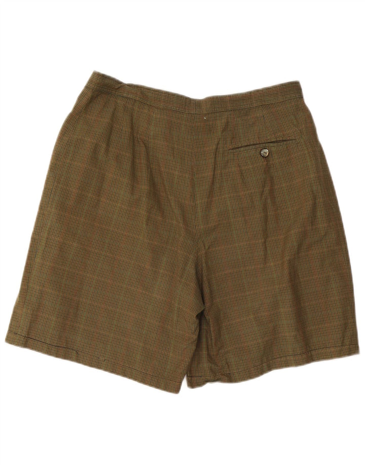 Vintage Kvinders Pegged Chino Shorts W32 Large Khaki Check