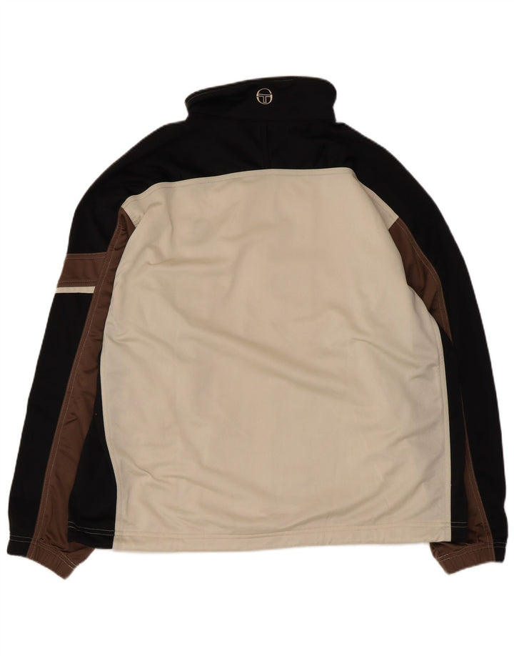 Sergio Tacchini Herre træningsdragt Topjakke Stor hvid Colourblock Polyester
