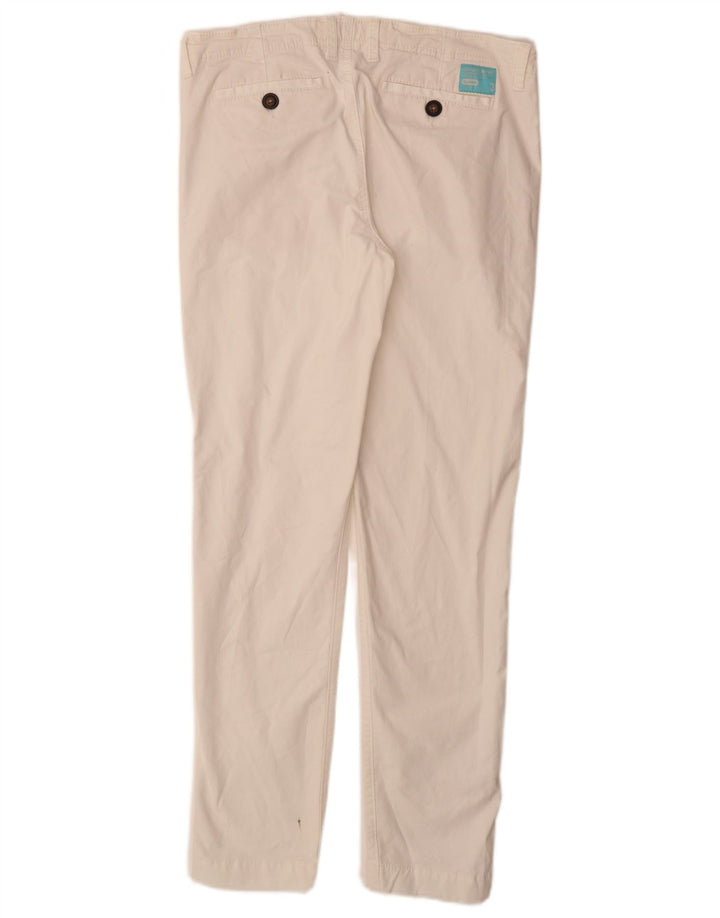 SUPERDRY Slim Chinobukser til kvinder Medium W30 L30 Hvid bomuld