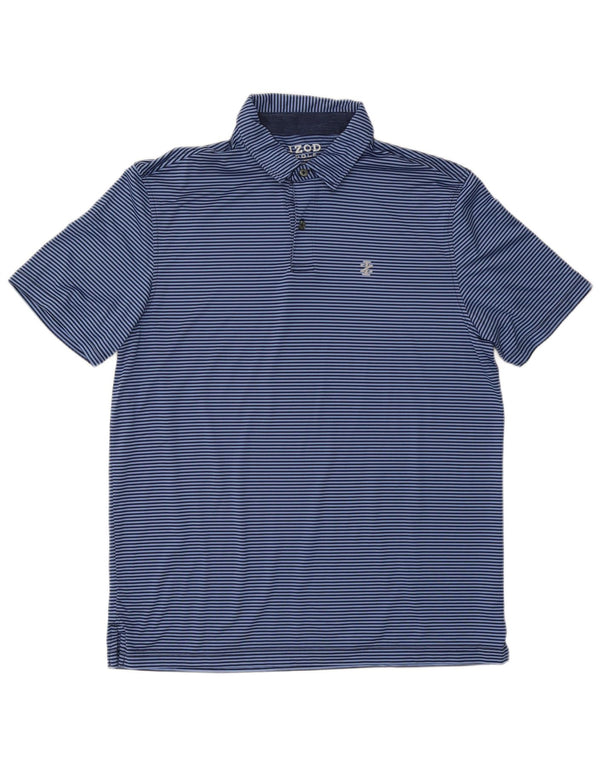 Izod Poloshirt til mænd Medium Blue Pinstripe Polyester