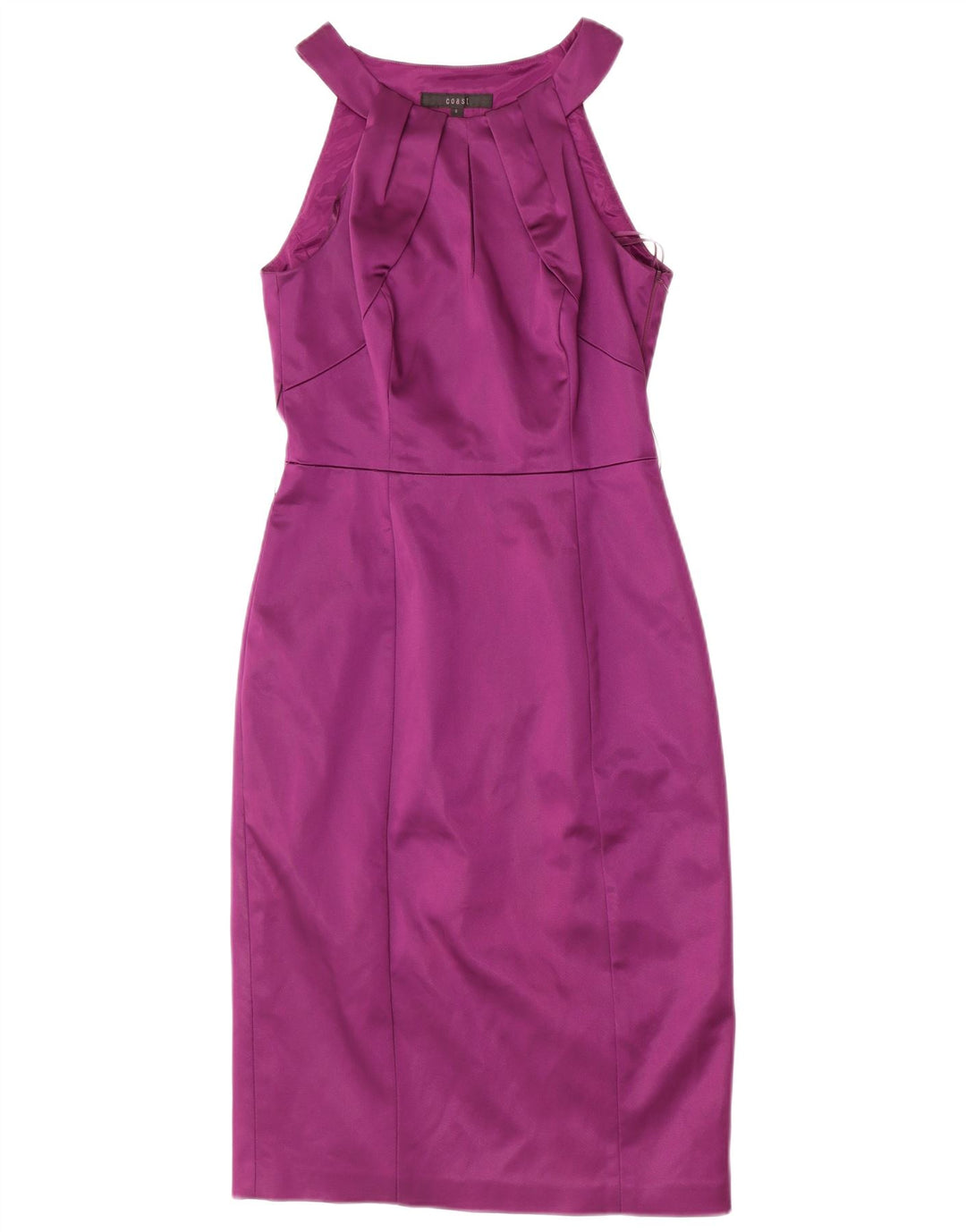 COAST Womens Sheath Dress UK 8 Small Maroon Acetate