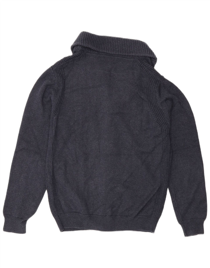 Massimo Dutti Herre Cardigan Sweater Medium Marineblå Bomuld