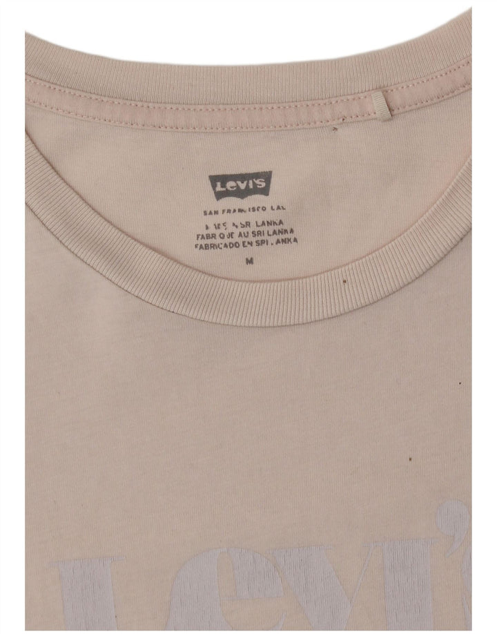 Levi's Dame T-Shirt Top UK 12 Medium Pink