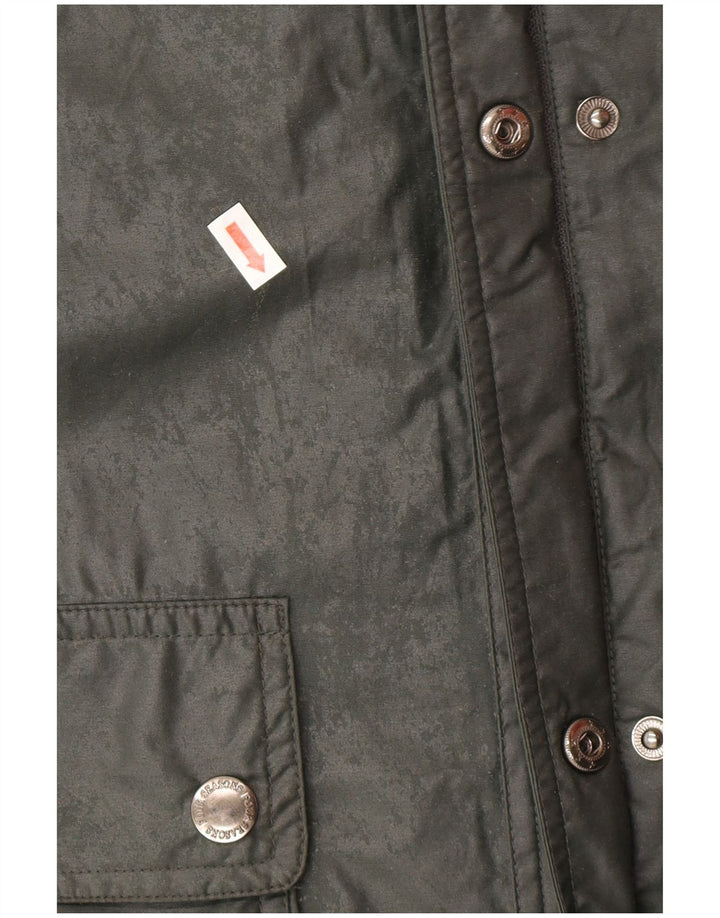 Four Seasons Womens Utility Jacket UK 16 Large Khaki Cotton