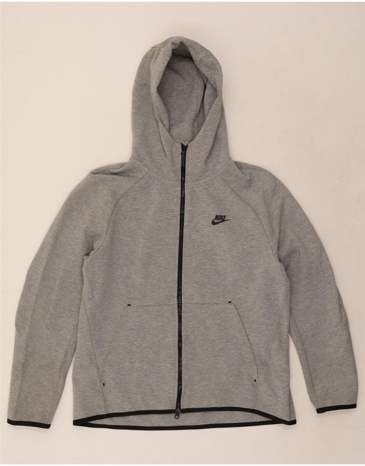 Nike hættetrøje med lynlås til mænd, stor grå bomuld