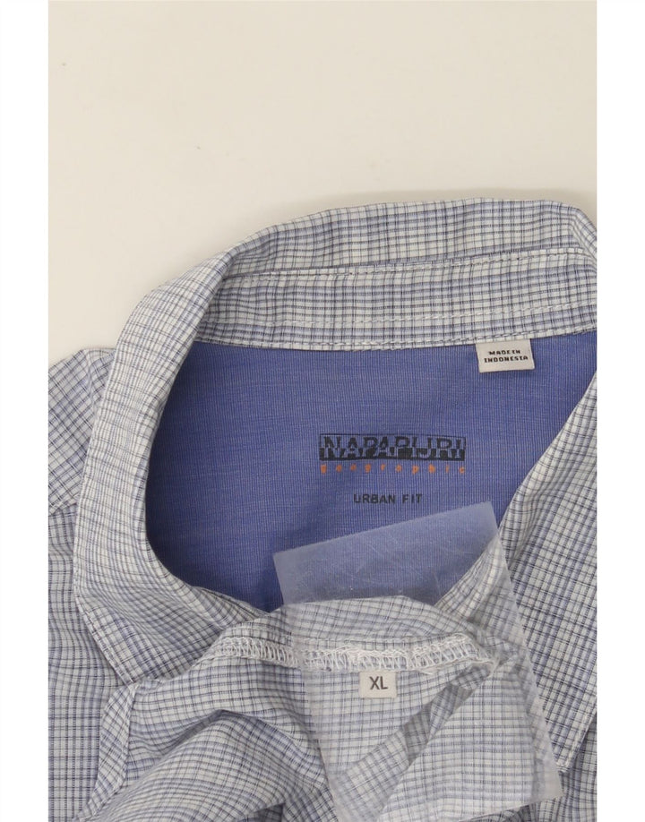 NAPAPIJRI Urban Fit skjorte til mænd XL blå ternet