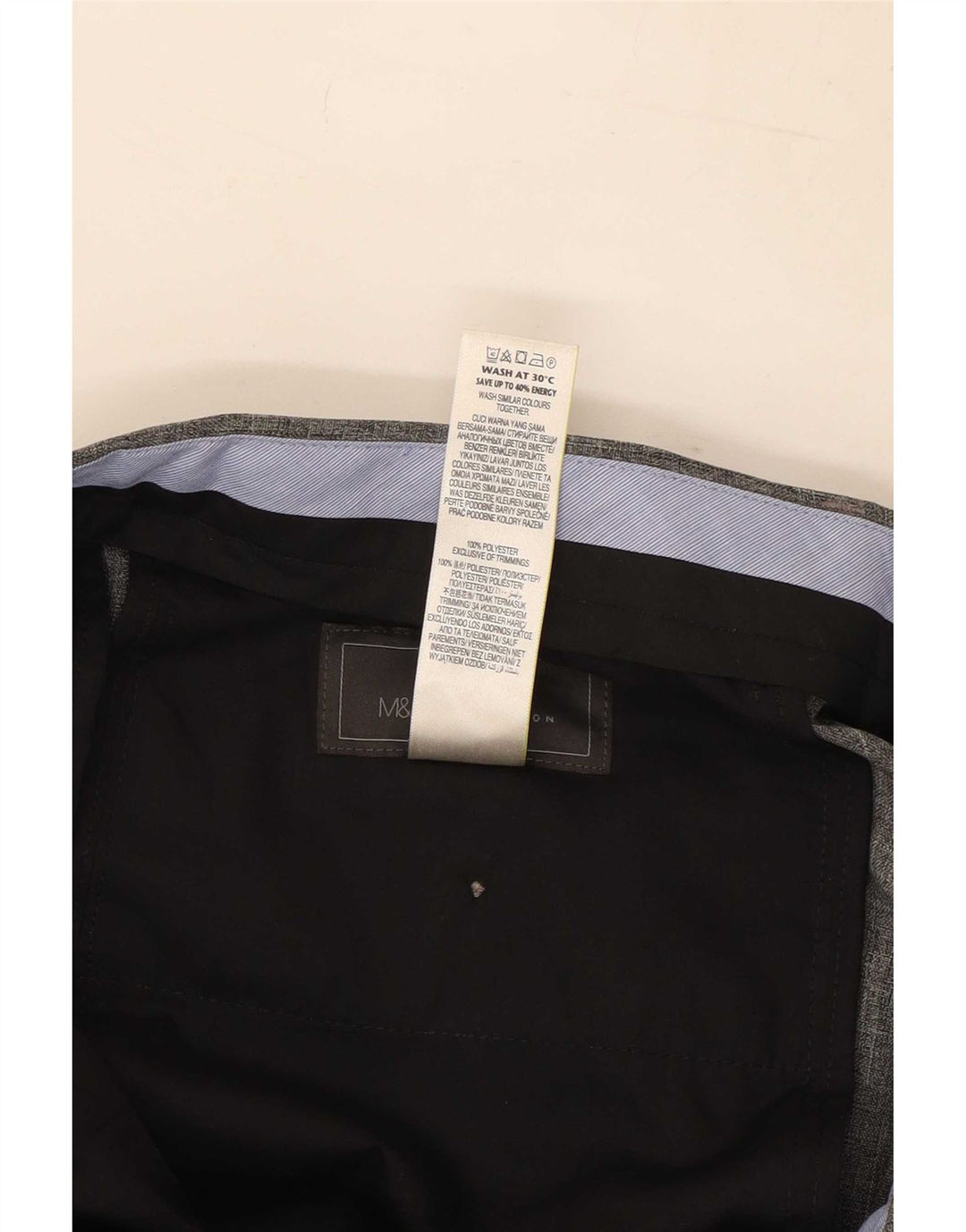 Marks & Spencer Mens W34 L31 Grå polyester