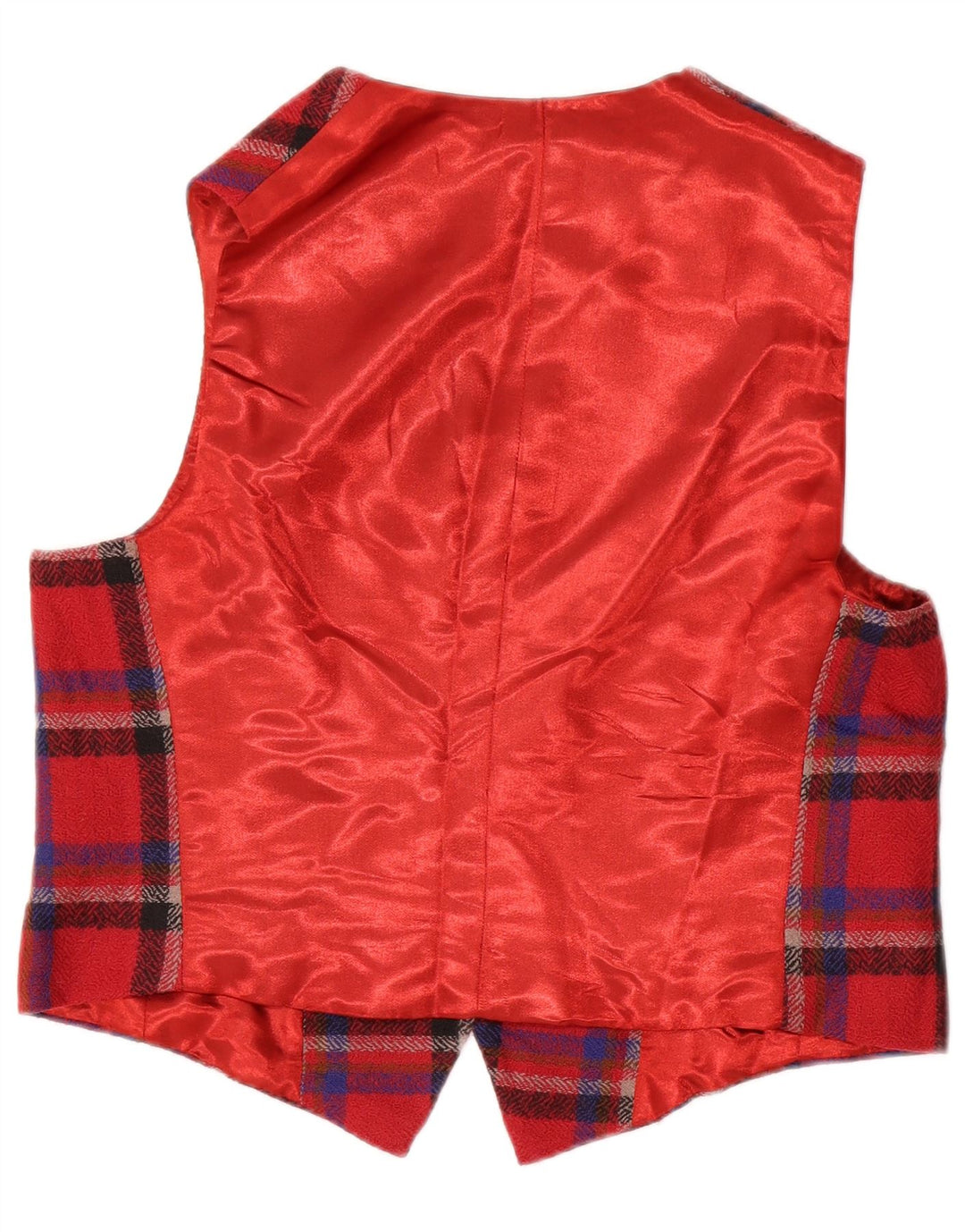 Vintage damevest UK 14 Medium rød ternet