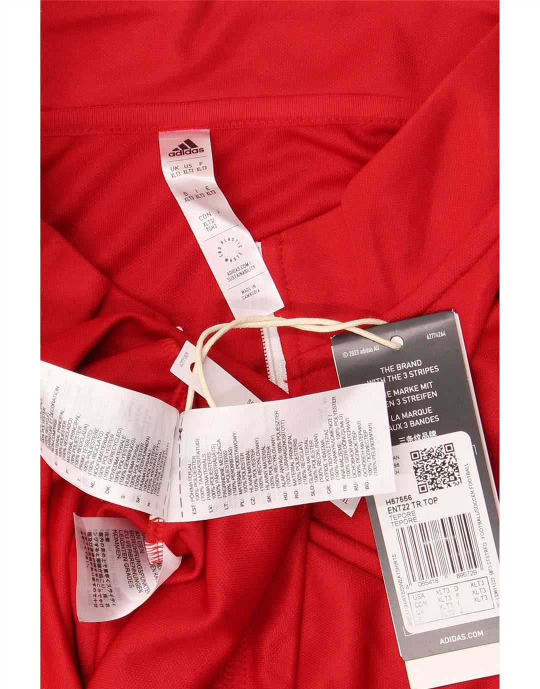 Adidas Herre Aeroready Zip Neck Pullover Træningsdragt Top XL Rød Polyester