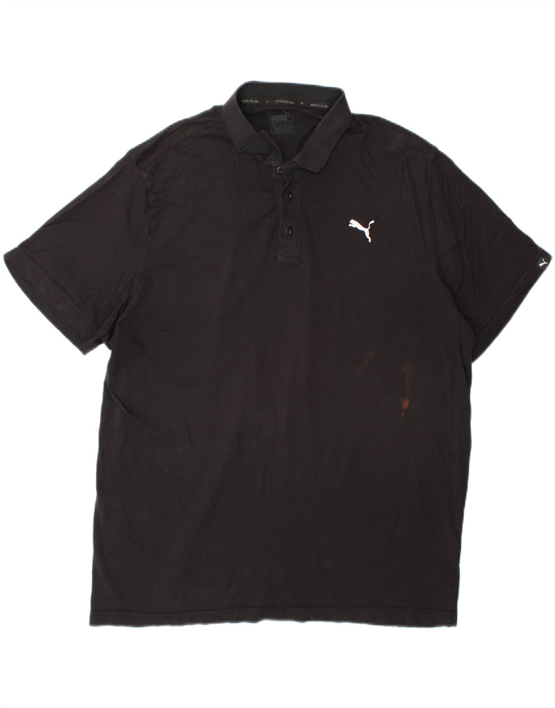 PUMA Mens Polo Shirt 2XL Black Cotton Vintage Puma and Second-Hand Puma from Messina Hembry 