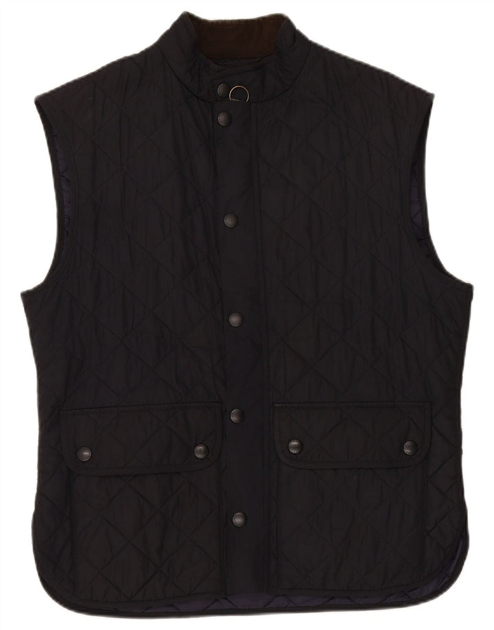 Barbour Womens Quiltet Gilet UK 18 XL Navy Blue Polyester