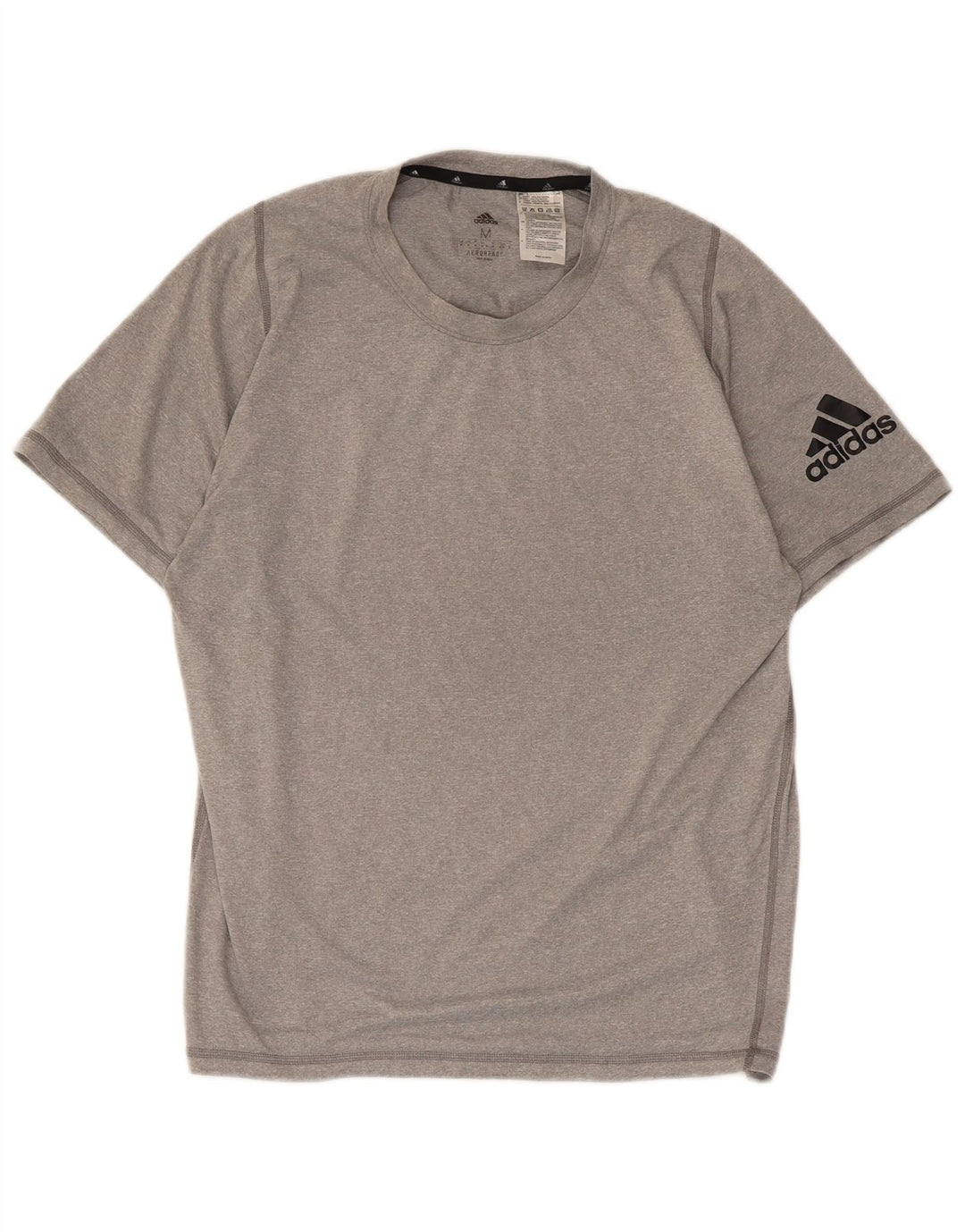 Adidas Herre Aeroready Grafisk T-Shirt Top Medium Grå Polyester