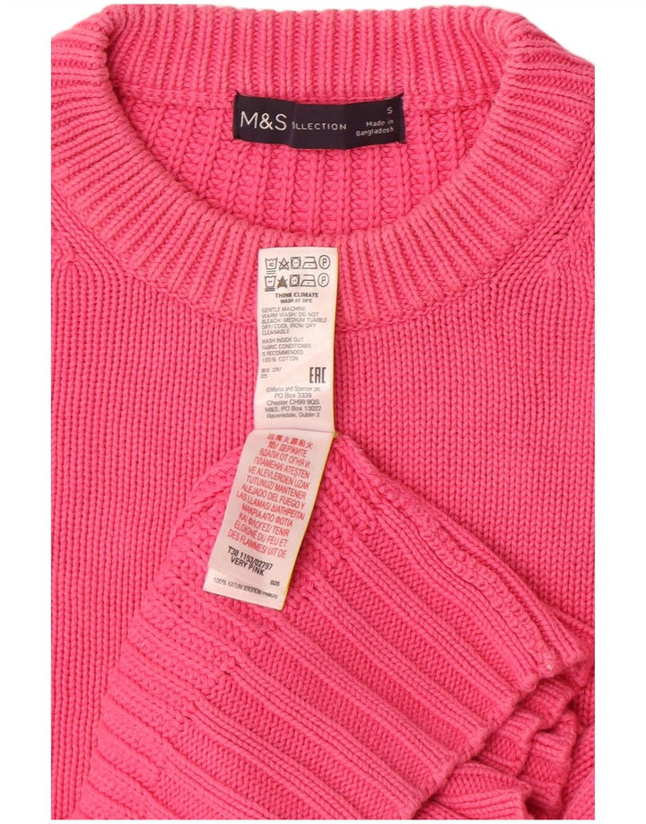 Marks & Spencer Dame Oversized Crew Neck sweater UK 10 Small Pink