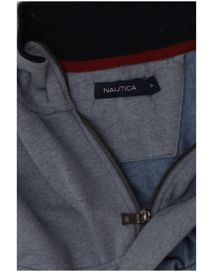 Nautica Sweatshirt med lynlås til mænd XL Blå