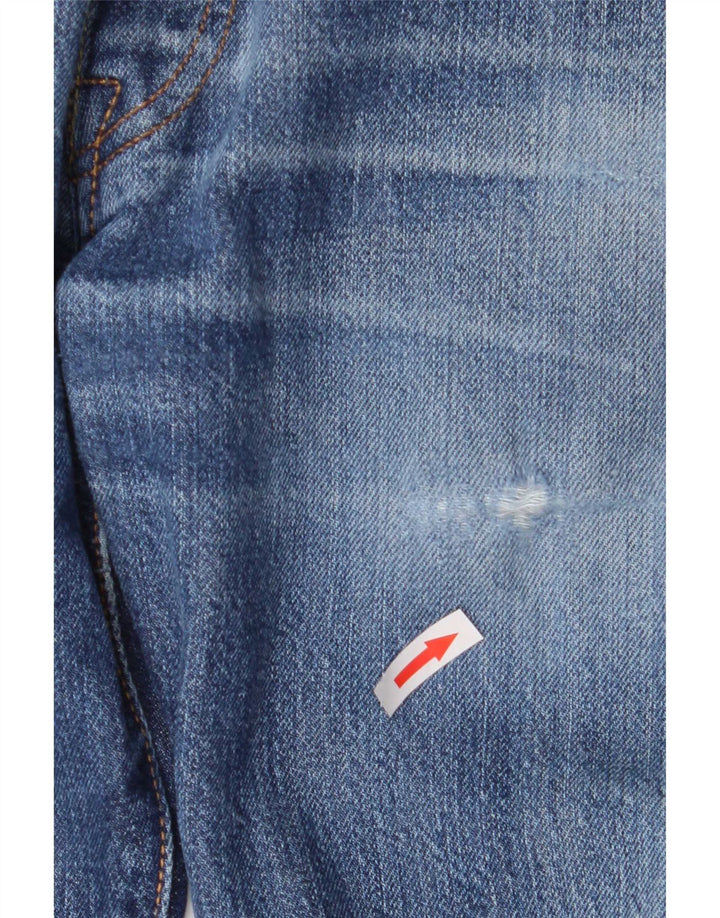 Levi's Men Distressed Straight Jeans W34 L34 Blå Bomuld