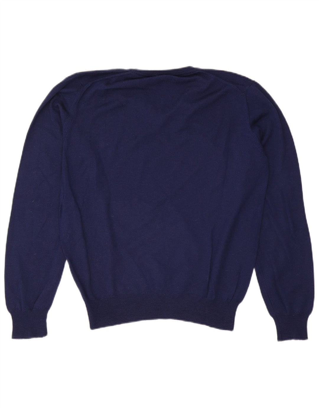 Brooksfield Herre V-hals sweater IT 46 Lille marineblå uld
