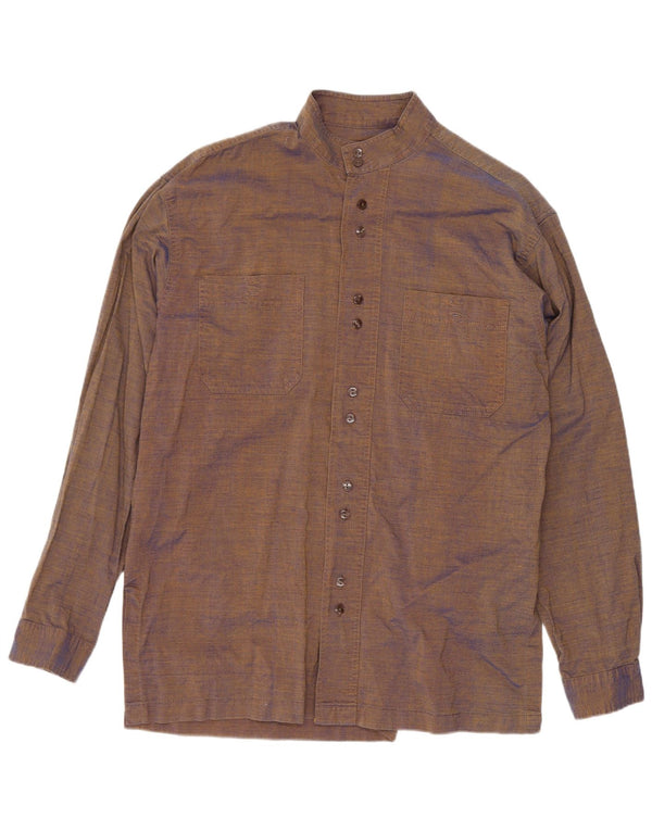 Vintage herreskjorte medium brun bomuld