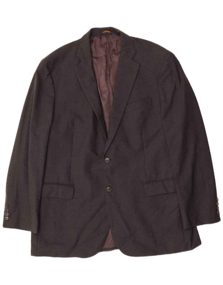 Brooks Brothers Herre Longline 2-knaps blazerjakke UK 46 3XL Grå Uld