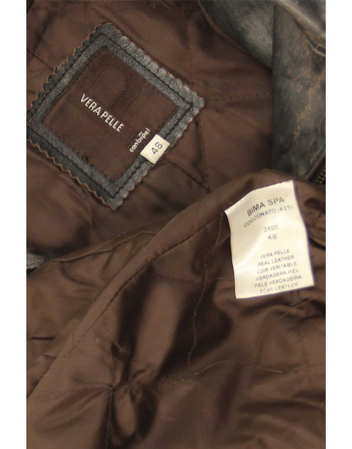 Conbipel Dame Læder Frakke IT 48 XL Sort Læder