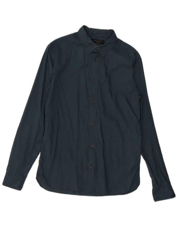 All Saints Herreskjorte Medium Navyblå Bomuld