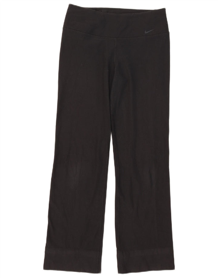 Nike Dame Dri Fit træningsdragt Bukser UK 12 Medium Sort Polyester