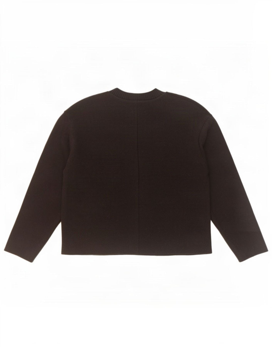 Zara Dame Oversized Crew Neck Jumper Sweater UK 10 Small Black Polyester