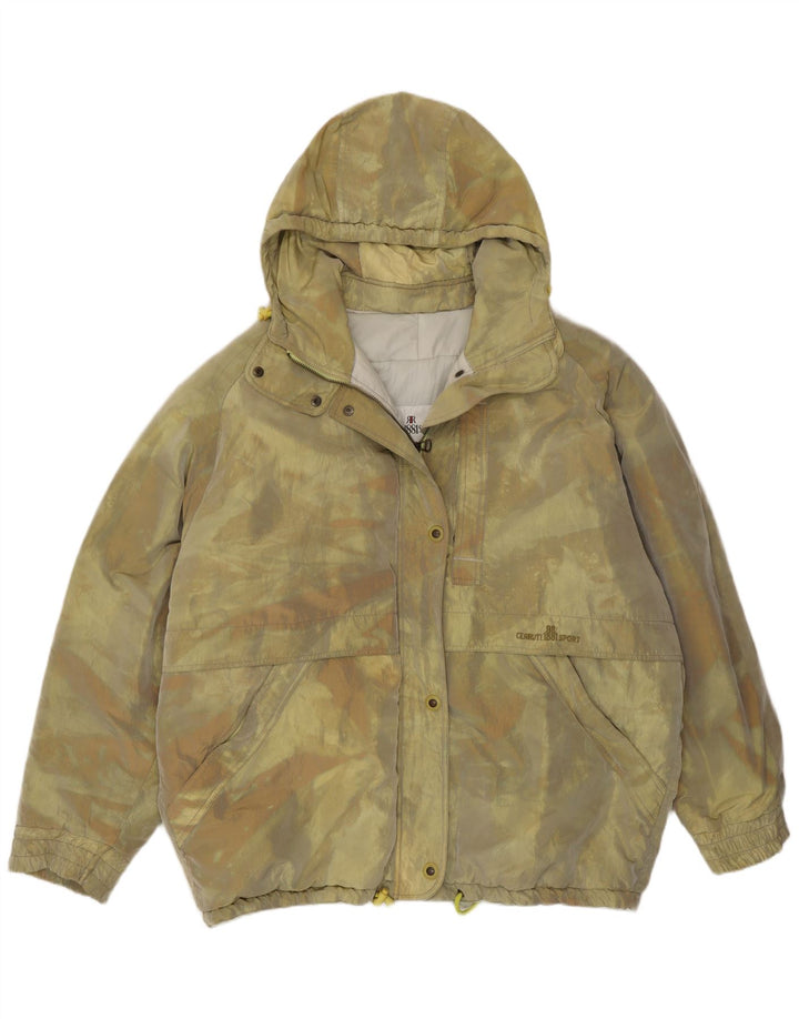 Cerruti 1881 Dame Hætte Oversized Polstret Jakke IT 46 Large Khaki