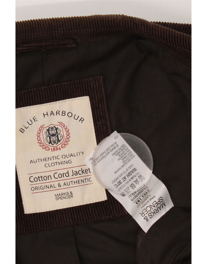 Marks & Spencer Herre 2-knaps Corduroy Blazer Jacket UK 40 Large Brown