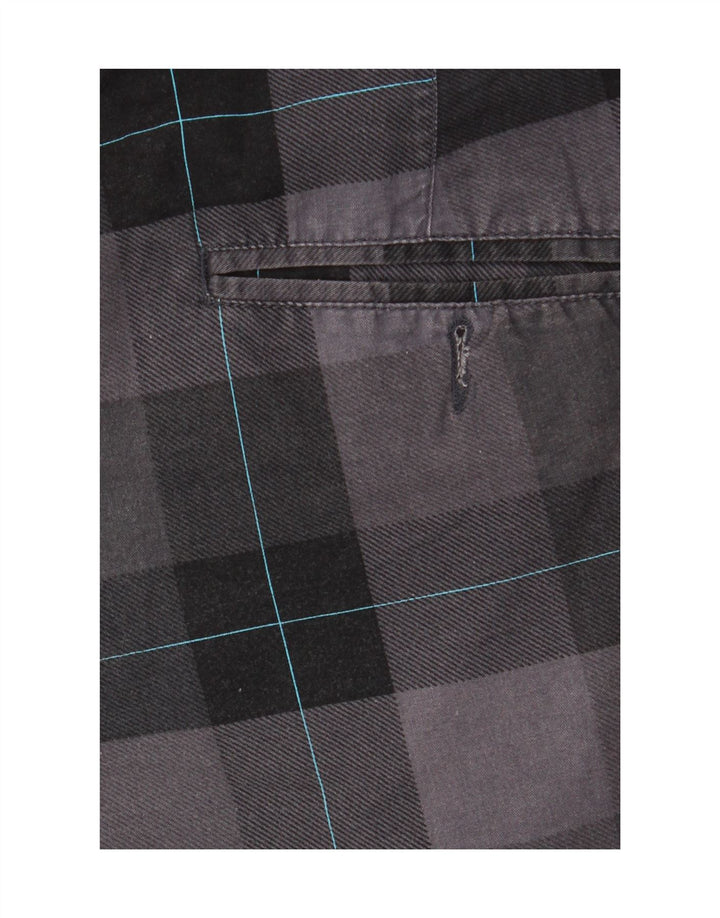 Sneaker Freak Herre Chino Shorts XS W29 Grå ternet bomuld
