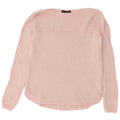Marks & Spencer Dame Oversized Boat Neck Jumper Sweater UK 10 Small Pink