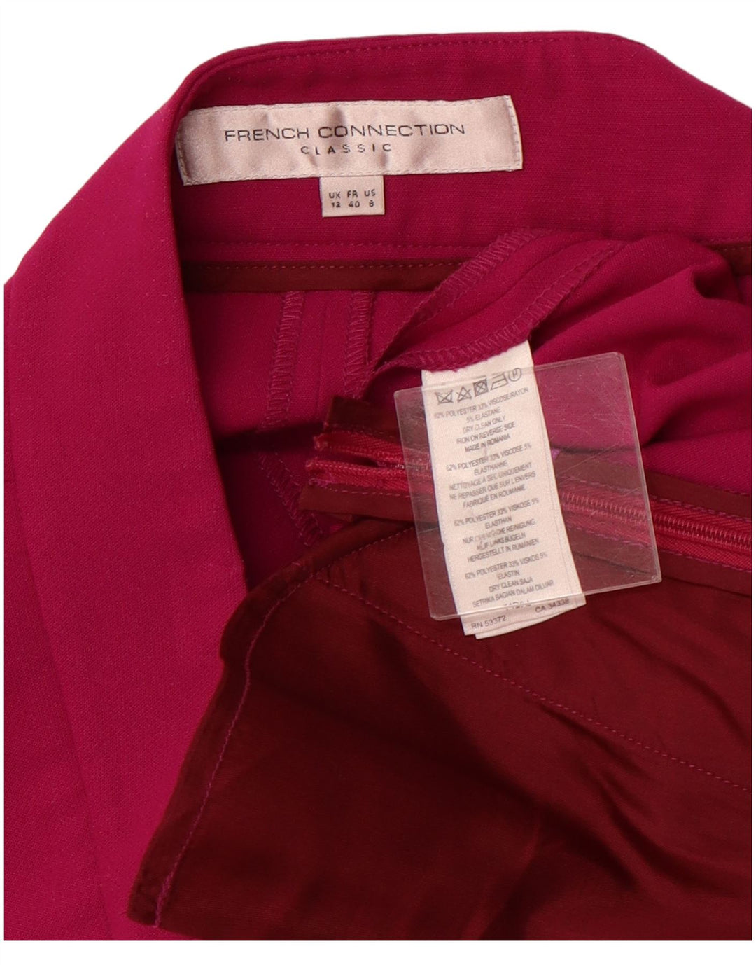 FRENCH CONNECTION Dame-tilsluttede fritidsbukser UK 12 Medium W32 L26 Pink