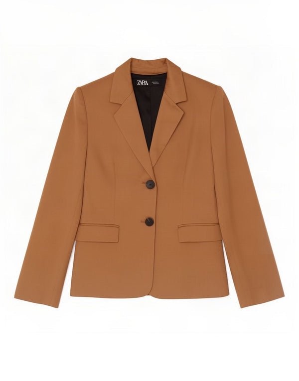 Marks & Spencer Dame 2-knaps blazerjakke UK 4 XS Brun viskose