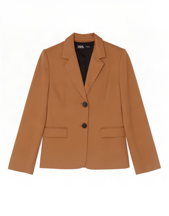 Marks & Spencer Dame 2-knaps blazerjakke UK 4 XS Brun viskose