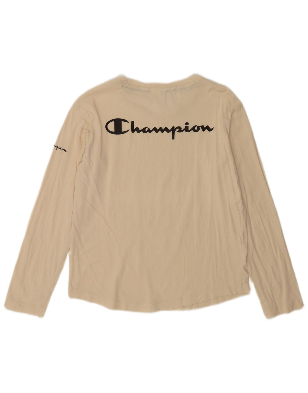 Champion Dame Grafisk Top Langærmet UK 10 Small Off White